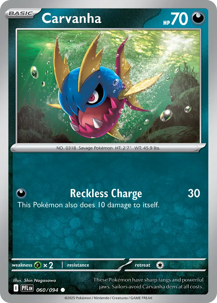 Carvanha (Phantasmal Flames) - Pokémon in TCG Land México