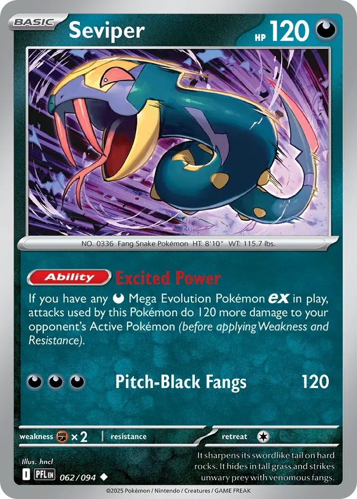Seviper (Phantasmal Flames) - Pokémon in TCG Land México