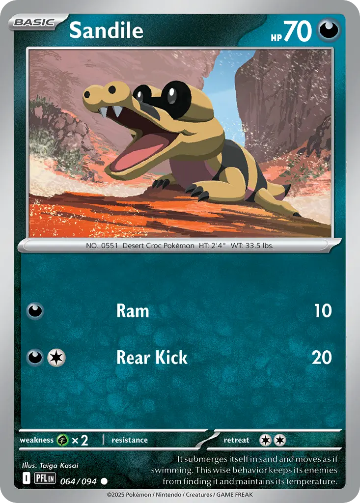 Sandile (Phantasmal Flames) - Pokémon in TCG Land México