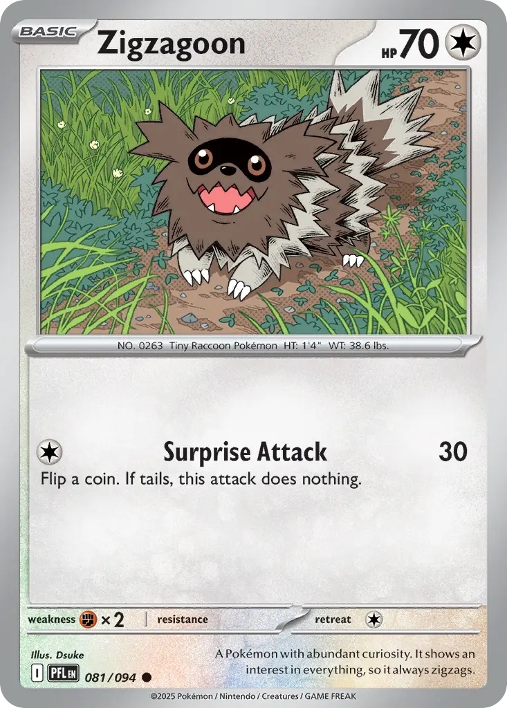 Zigzagoon (Phantasmal Flames) - Pokémon in TCG Land México