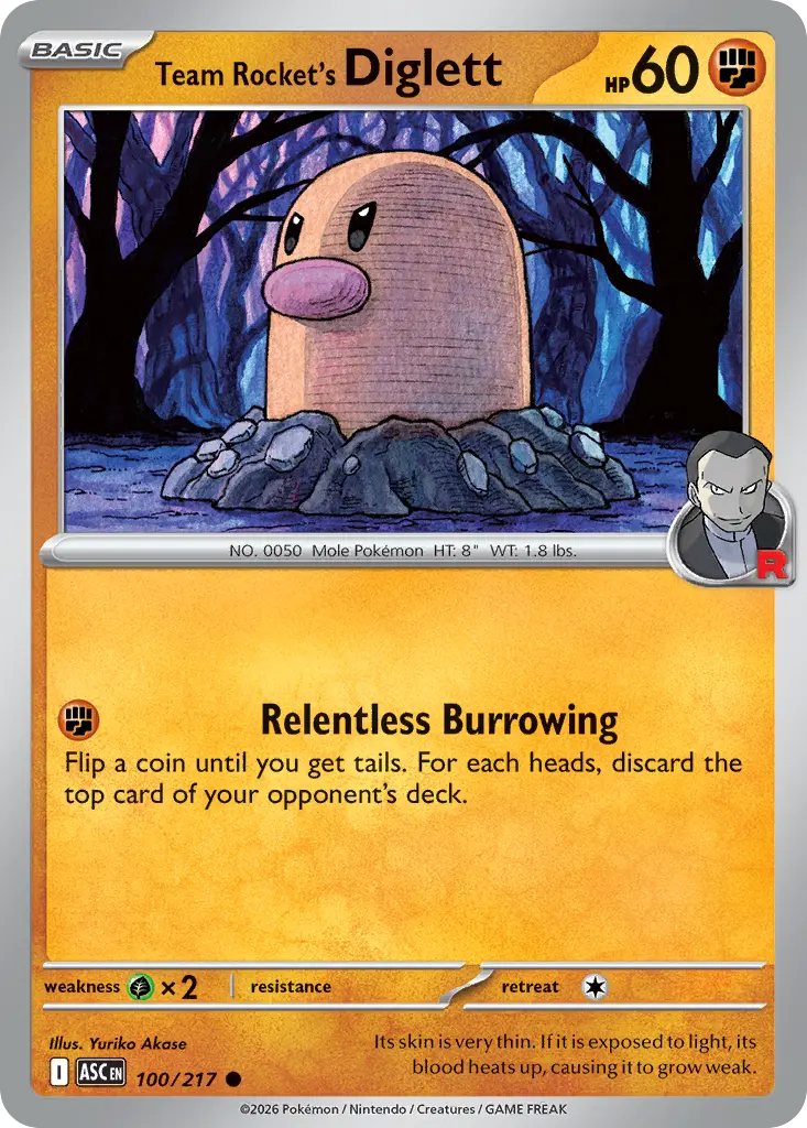 Team Rocket's Diglett (Ascended Heroes) - Pokémon in TCG Land México
