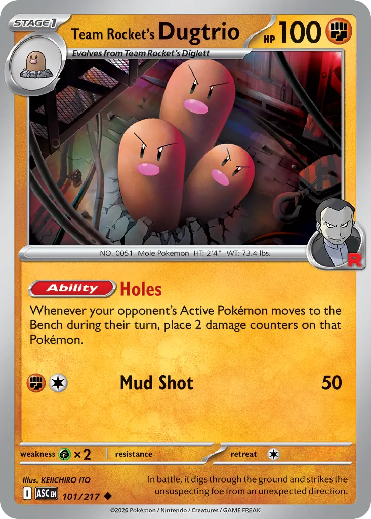Team Rocket's Dugtrio (Ascended Heroes) - Pokémon in TCG Land México
