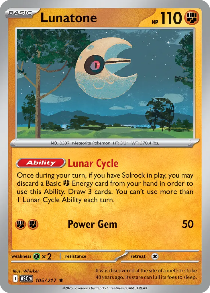 Lunatone (Ascended Heroes) - Pokémon in TCG Land México