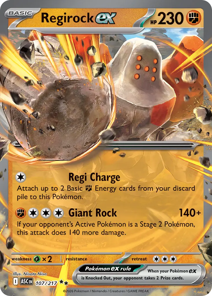 Regirock ex (Ascended Heroes) - Pokémon in TCG Land México
