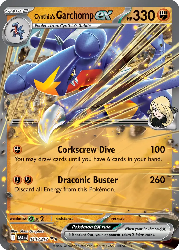 Cynthia's Garchomp ex (Ascended Heroes) - Pokémon in TCG Land México