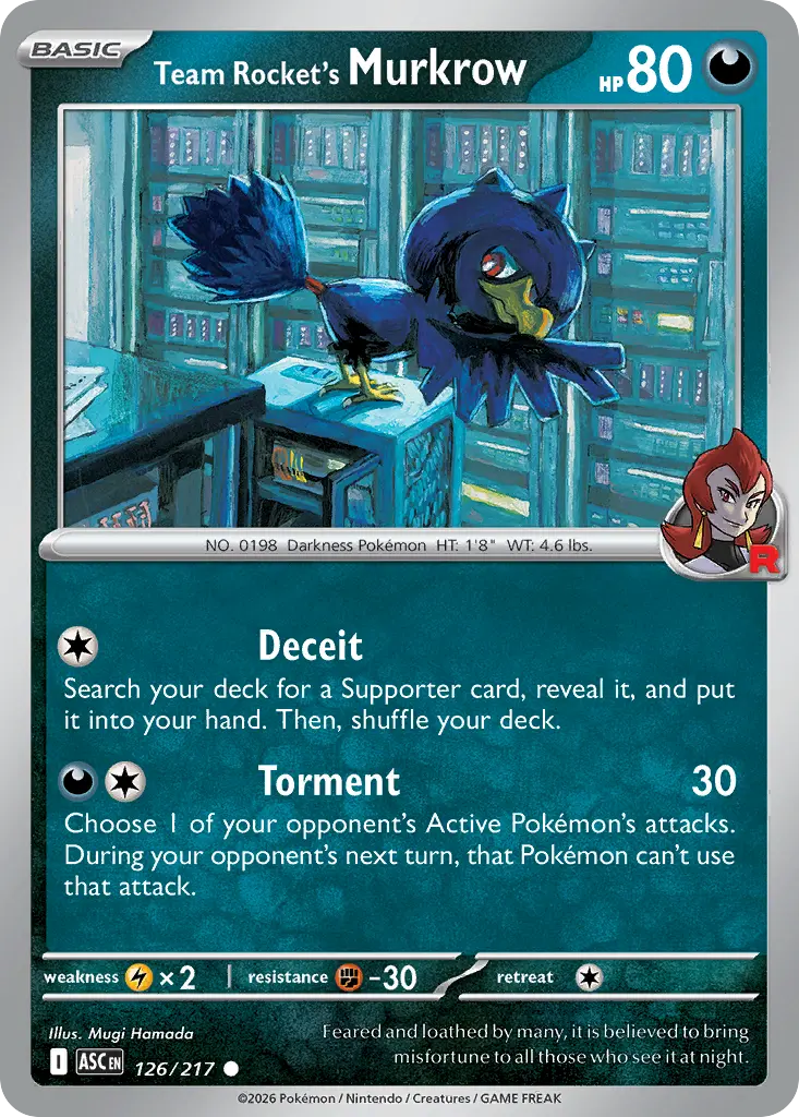 Team Rocket's Murkrow (Ascended Heroes) - Pokémon in TCG Land México