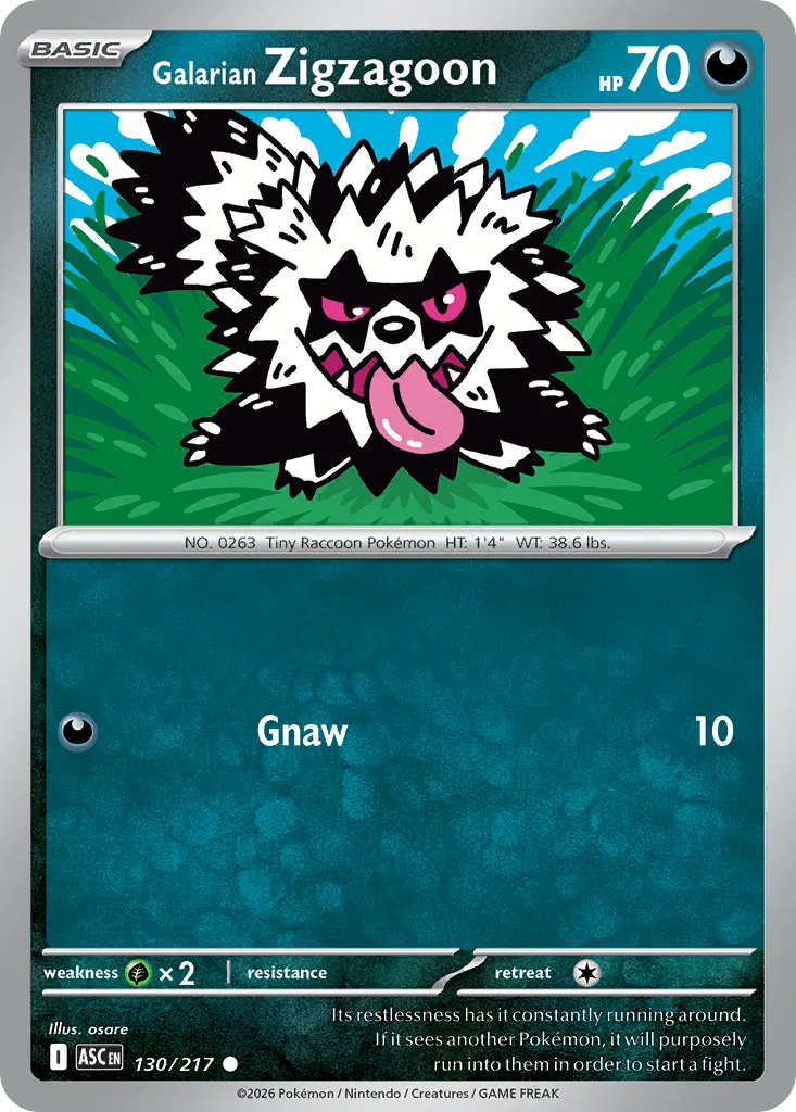 Galarian Zigzagoon (Ascended Heroes) - Pokémon in TCG Land México