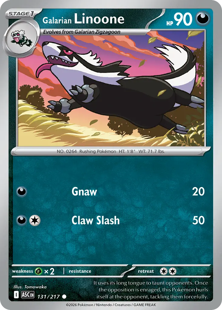 Galarian Linoone (Ascended Heroes) - Pokémon in TCG Land México