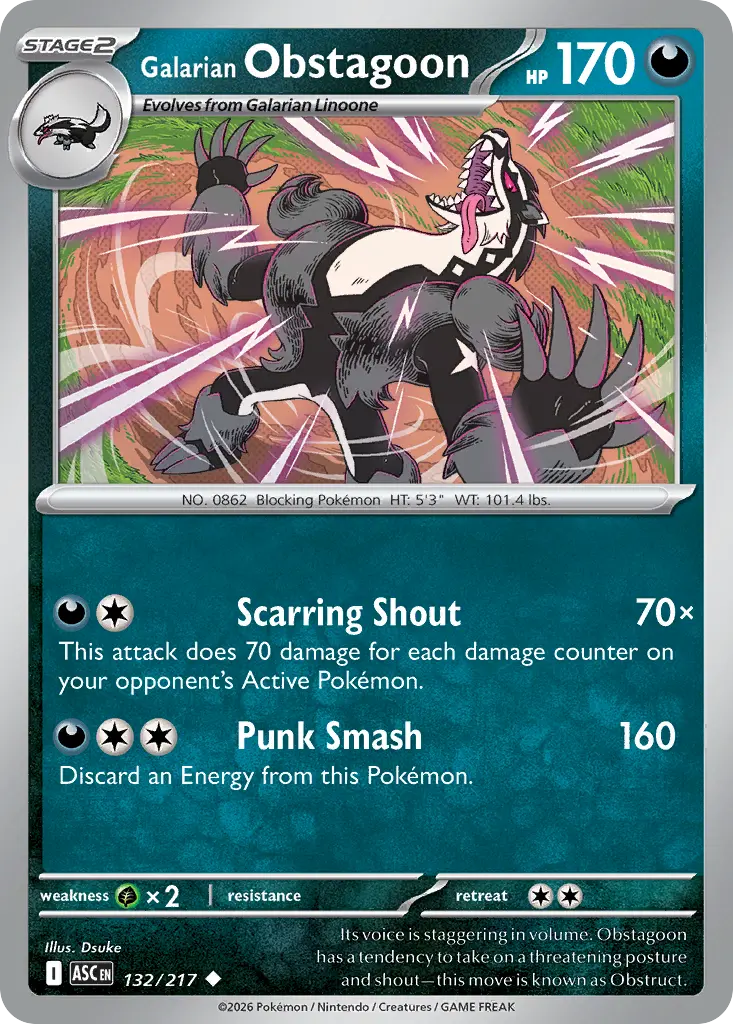 Galarian Obstagoon (Ascended Heroes) - Pokémon in TCG Land México