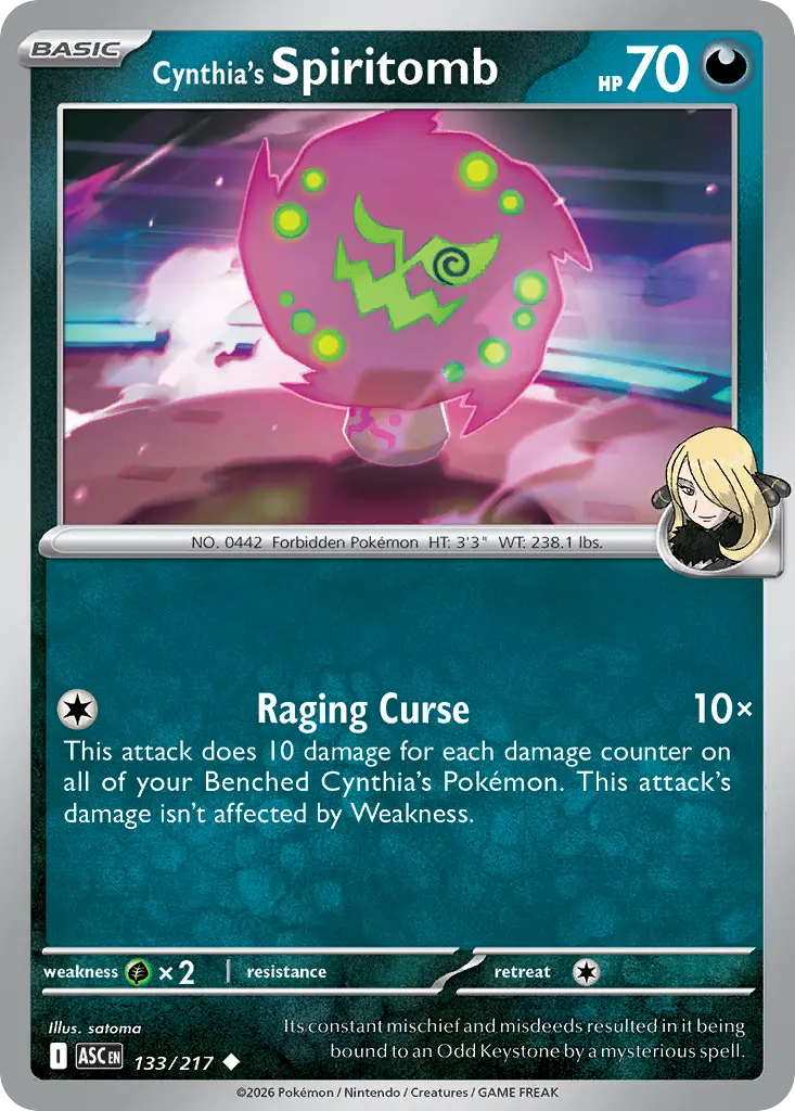 Cynthia's Spiritomb (Ascended Heroes) - Pokémon in TCG Land México