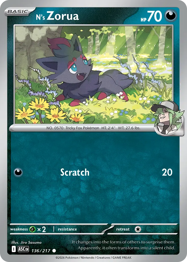N's Zorua (Ascended Heroes) - Pokémon in TCG Land México