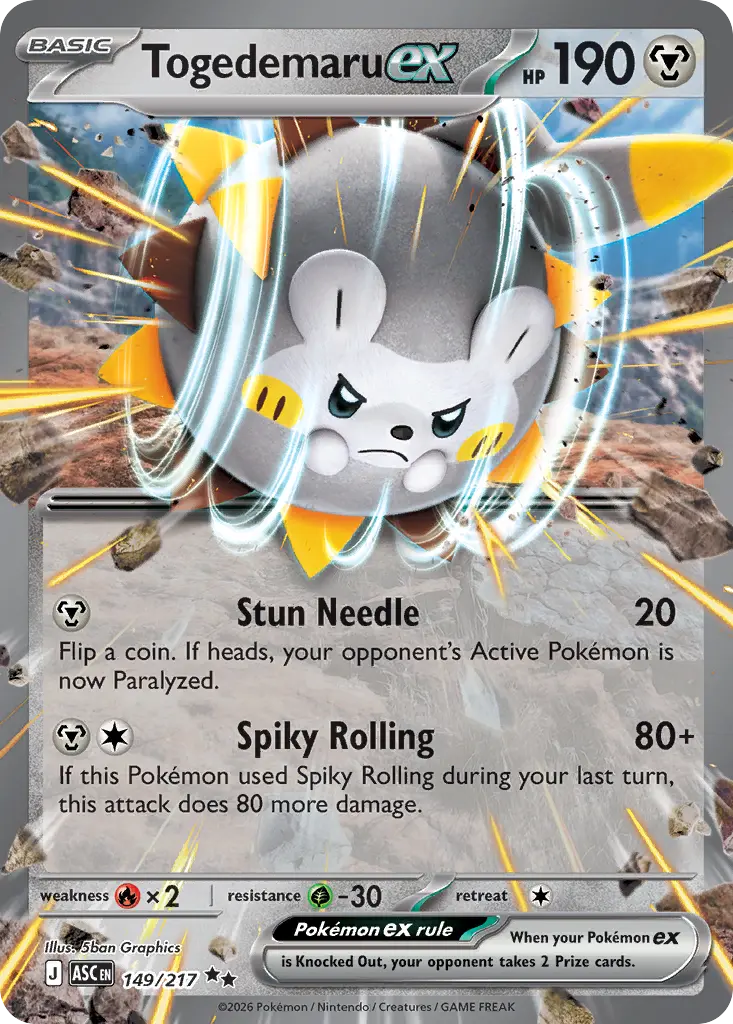 Togedemaru ex (Ascended Heroes) - Pokémon in TCG Land México