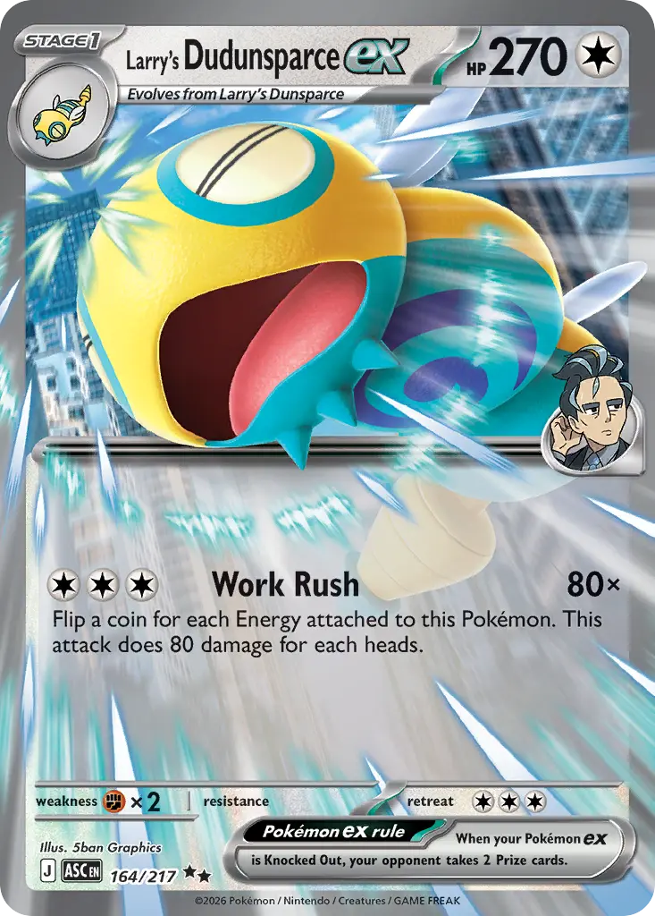 Larry's Dudunsparce ex (Ascended Heroes) - Pokémon in TCG Land México