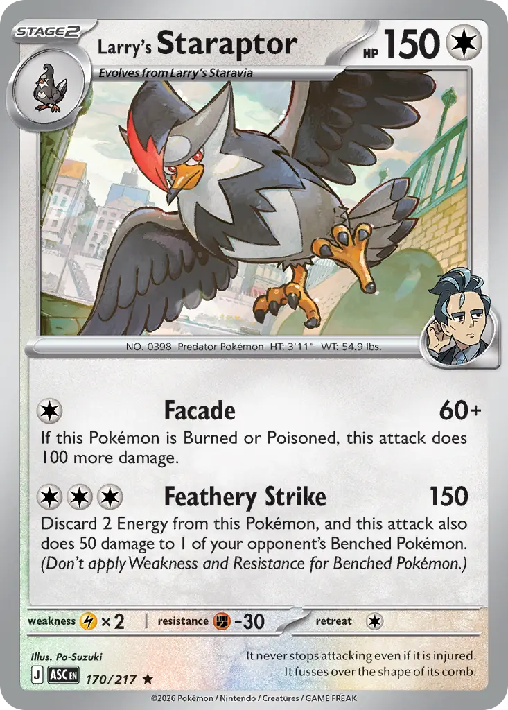 Larry's Staraptor (Ascended Heroes) - Pokémon in TCG Land México