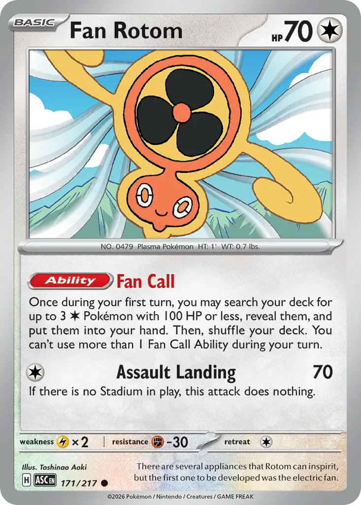 Fan Rotom (Ascended Heroes) - Pokémon in TCG Land México