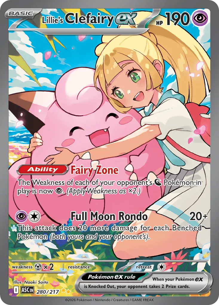 Lillie's Clefairy ex (Ascended Heroes) - Pokémon in TCG Land México
