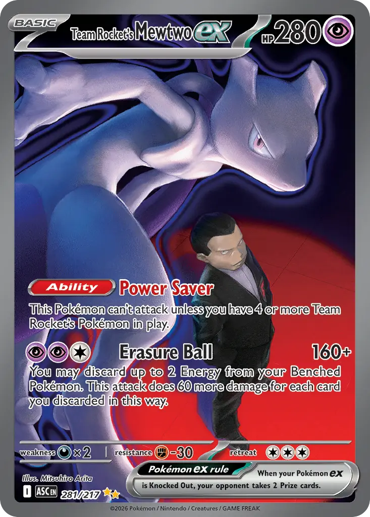 Team Rocket's Mewtwo ex (Ascended Heroes) - Pokémon in TCG Land México