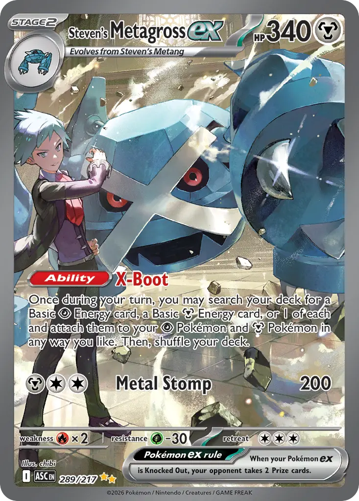 Steven's Metagross ex (Ascended Heroes) - Pokémon in TCG Land México