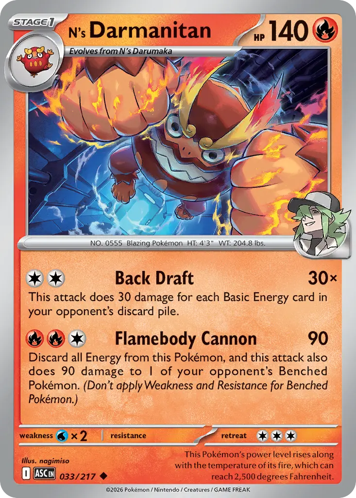 N's Darmanitan (Ascended Heroes) - Pokémon in TCG Land México