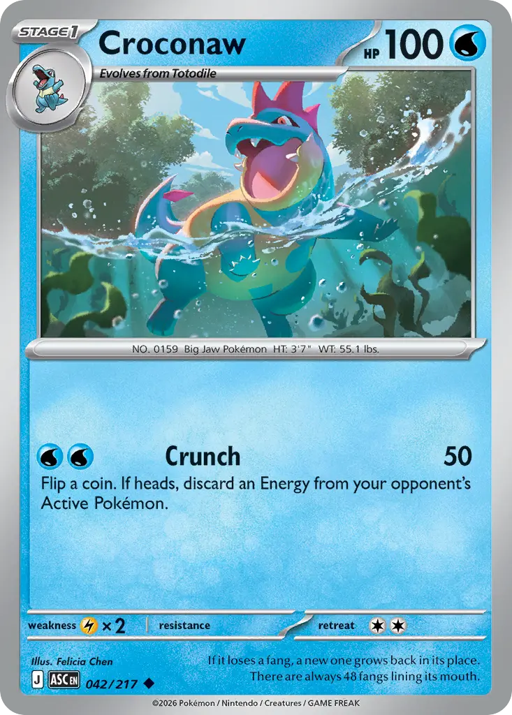 Croconaw (Ascended Heroes) - Pokémon in TCG Land México