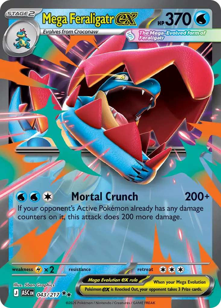 Mega Feraligatr ex (Ascended Heroes) - Pokémon in TCG Land México