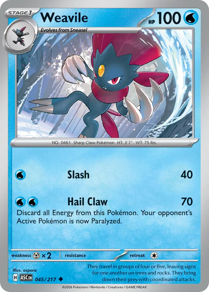 Weavile (Ascended Heroes) - Pokémon in TCG Land México