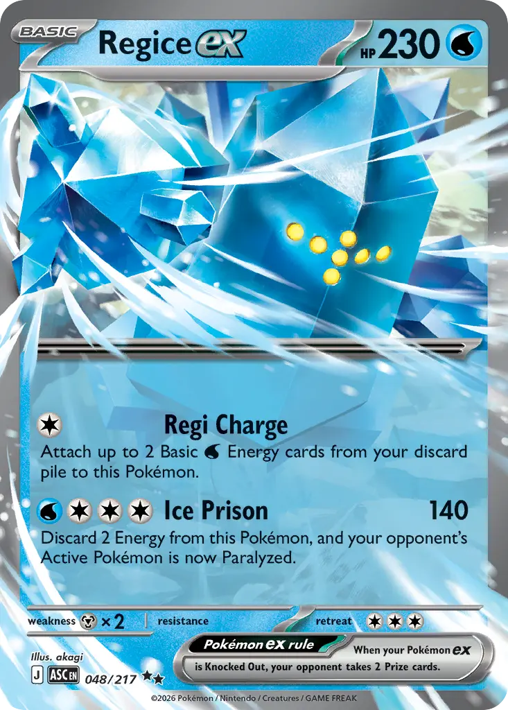 Regice ex (Ascended Heroes) - Pokémon in TCG Land México