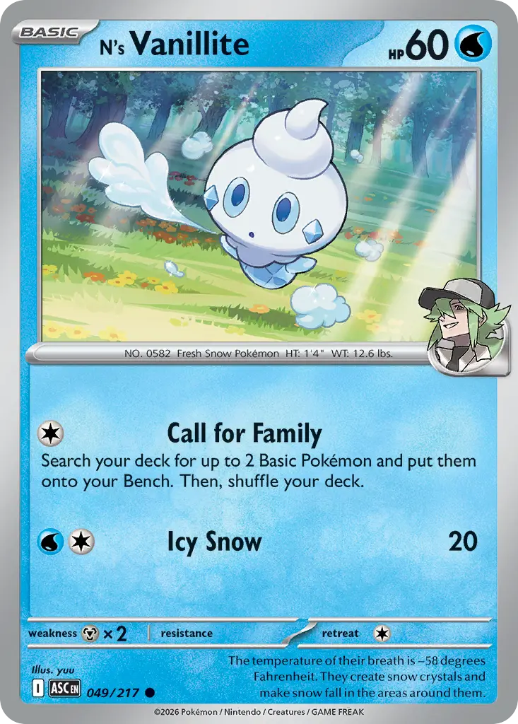 N's Vanillite (Ascended Heroes) - Pokémon in TCG Land México