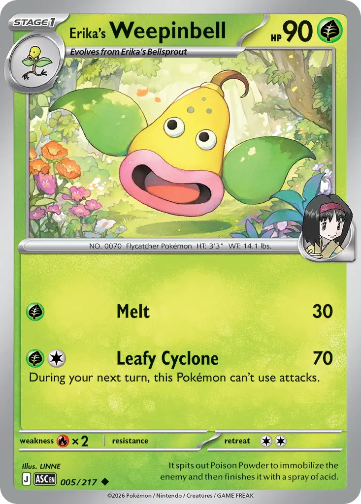 Erika's Weepinbell (Ascended Heroes) - Pokémon in TCG Land México