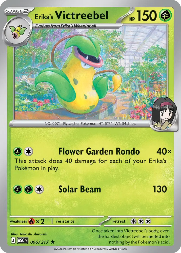 Erika's Victreebel (Ascended Heroes) - Pokémon in TCG Land México