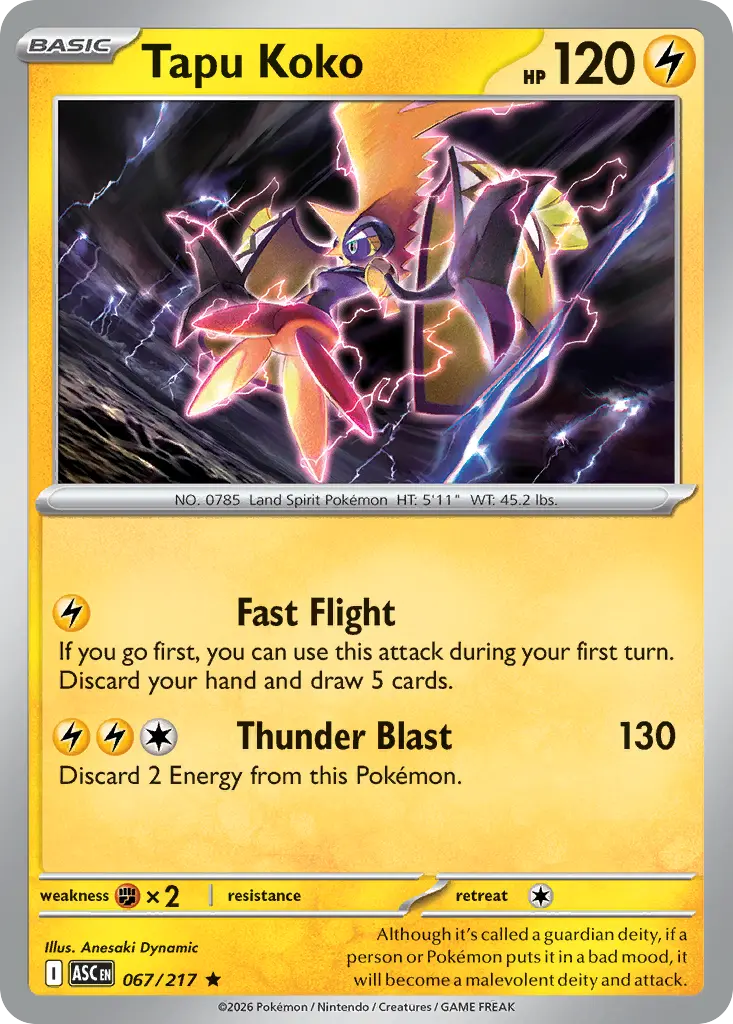 Tapu Koko (Ascended Heroes) - Pokémon in TCG Land México