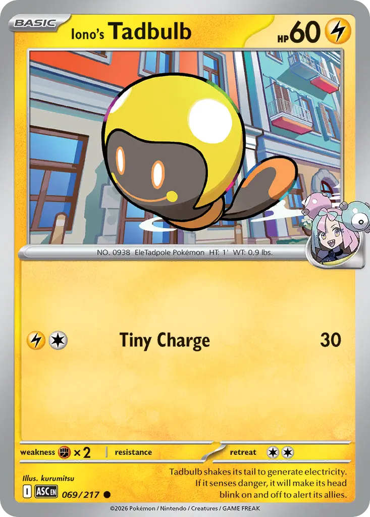 Iono's Tadbulb (Ascended Heroes) - Pokémon in TCG Land México