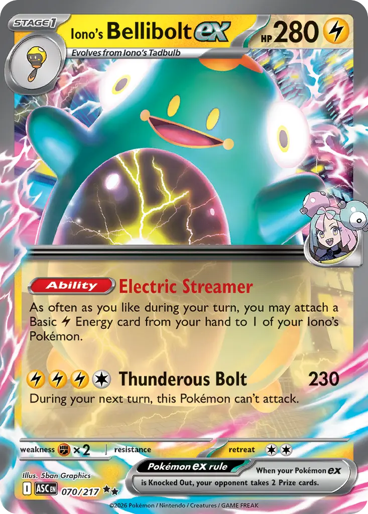 Iono's Bellibolt ex (Ascended Heroes) - Pokémon in TCG Land México