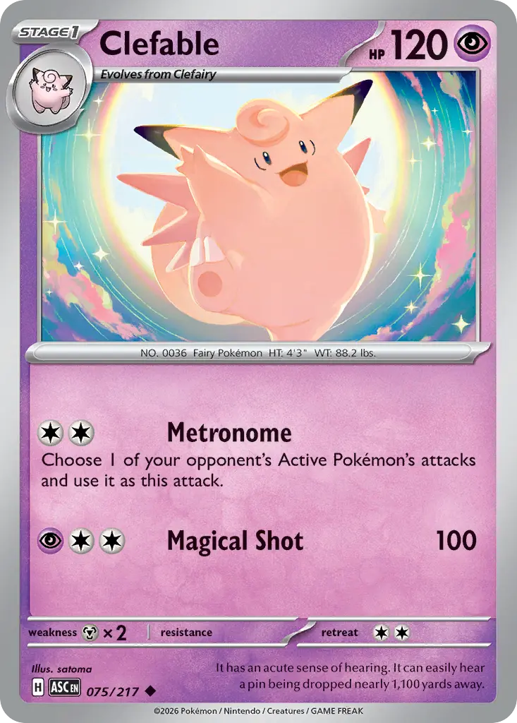 Clefable (Ascended Heroes) - Pokémon in TCG Land México