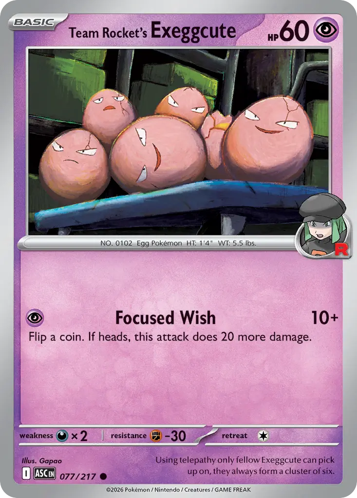 Team Rocket's Exeggcute (Ascended Heroes) - Pokémon in TCG Land México