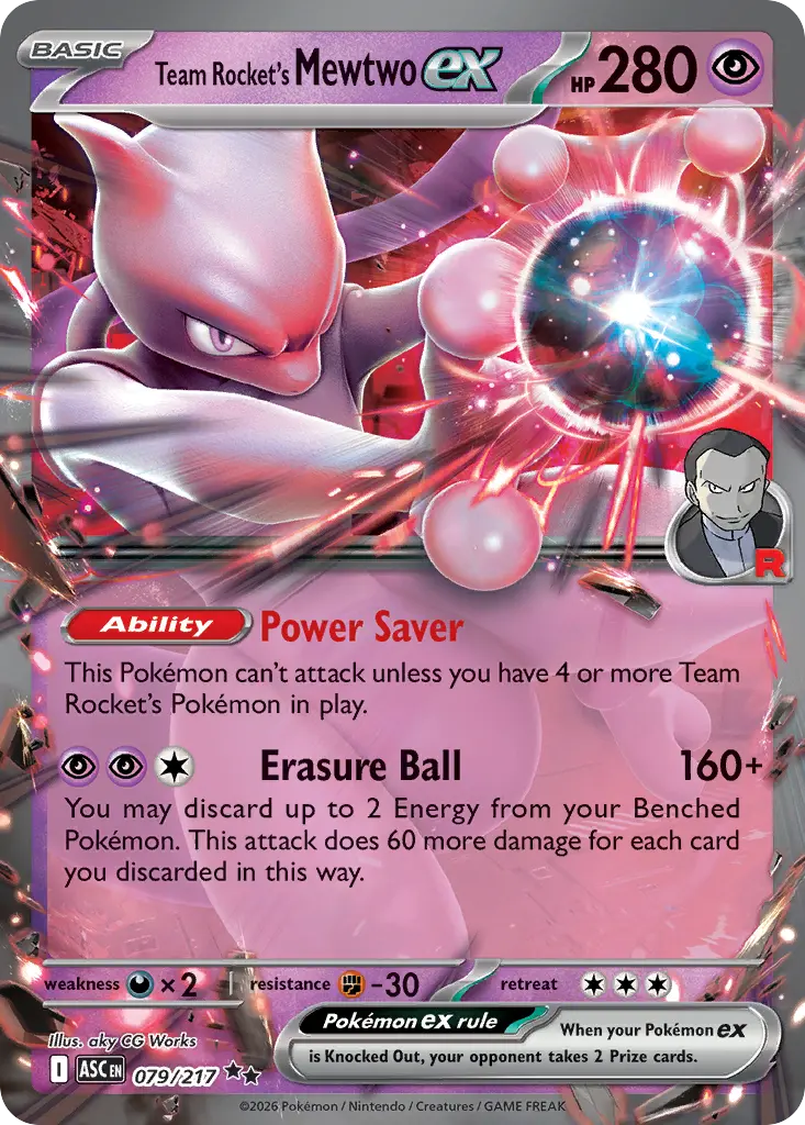 Team Rocket's Mewtwo ex (Ascended Heroes) - Pokémon in TCG Land México