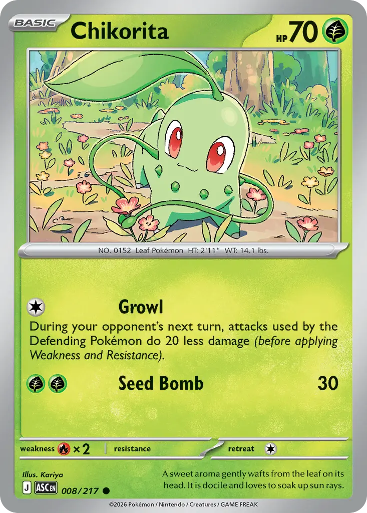 Chikorita (Ascended Heroes) - Pokémon in TCG Land México