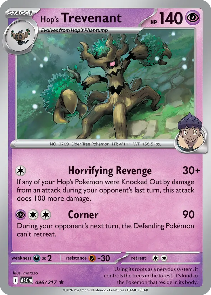 Hop's Trevenant (Ascended Heroes) - Pokémon in TCG Land México