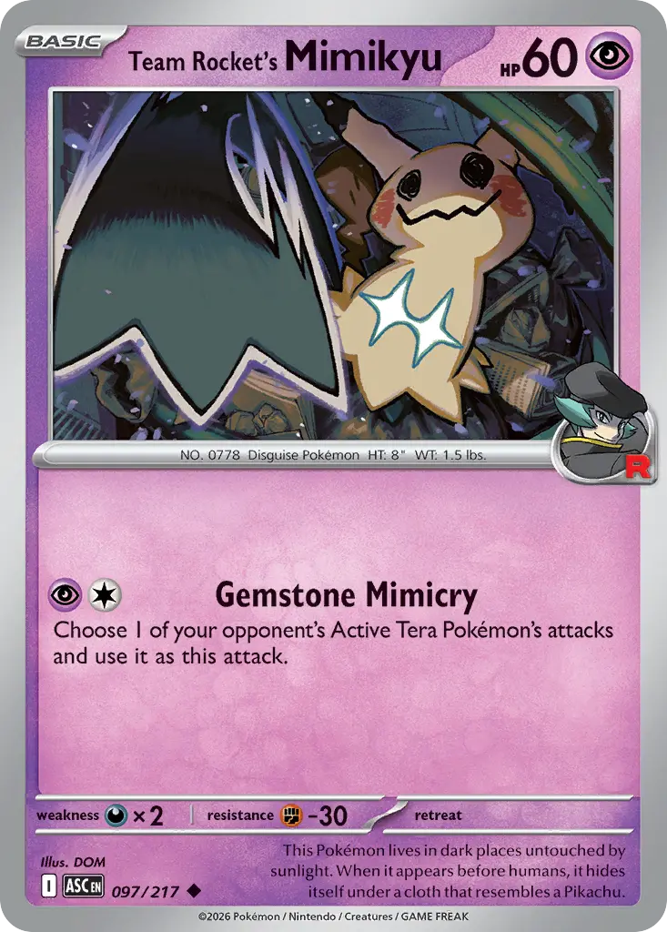 Team Rocket's Mimikyu (Ascended Heroes) - Pokémon in TCG Land México