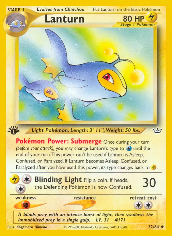 Lanturn (Neo Revelation) - Pokémon in TCG Land