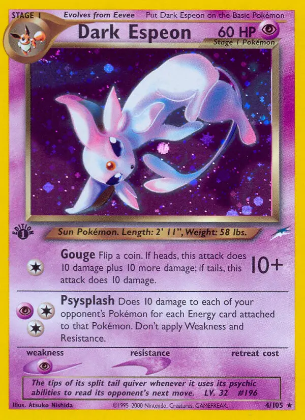 Dark Espeon (Neo Destiny) - Pokémon in TCG Land México