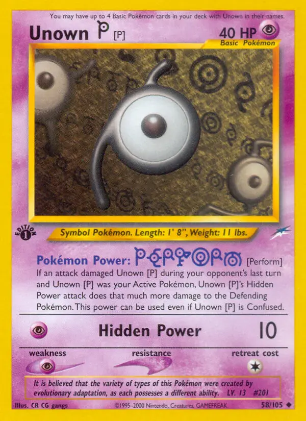 Unown [P] (Neo Destiny) - Pokémon in TCG Land México