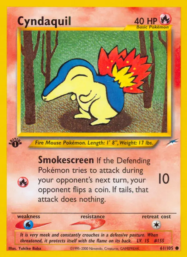 Cyndaquil (Neo Destiny) - Pokémon in TCG Land México