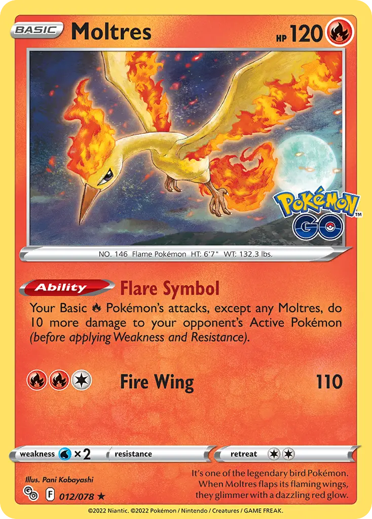 Moltres (Pokémon GO) - Pokémon in TCG Land México