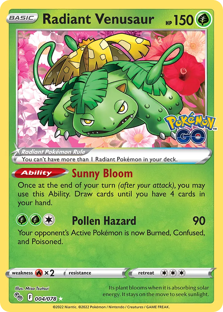 Radiant Venusaur (Pokémon GO) - Pokémon in TCG Land México