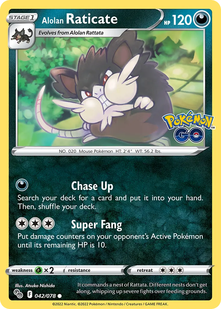Alolan Raticate (Pokémon GO) - Pokémon in TCG Land México