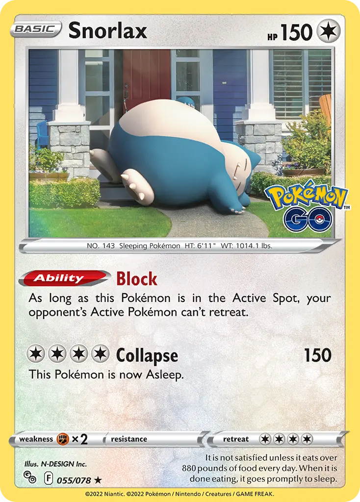 Snorlax (Pokémon GO) - Pokémon in TCG Land México