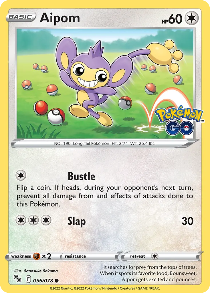 Aipom (Pokémon GO) - Pokémon in TCG Land