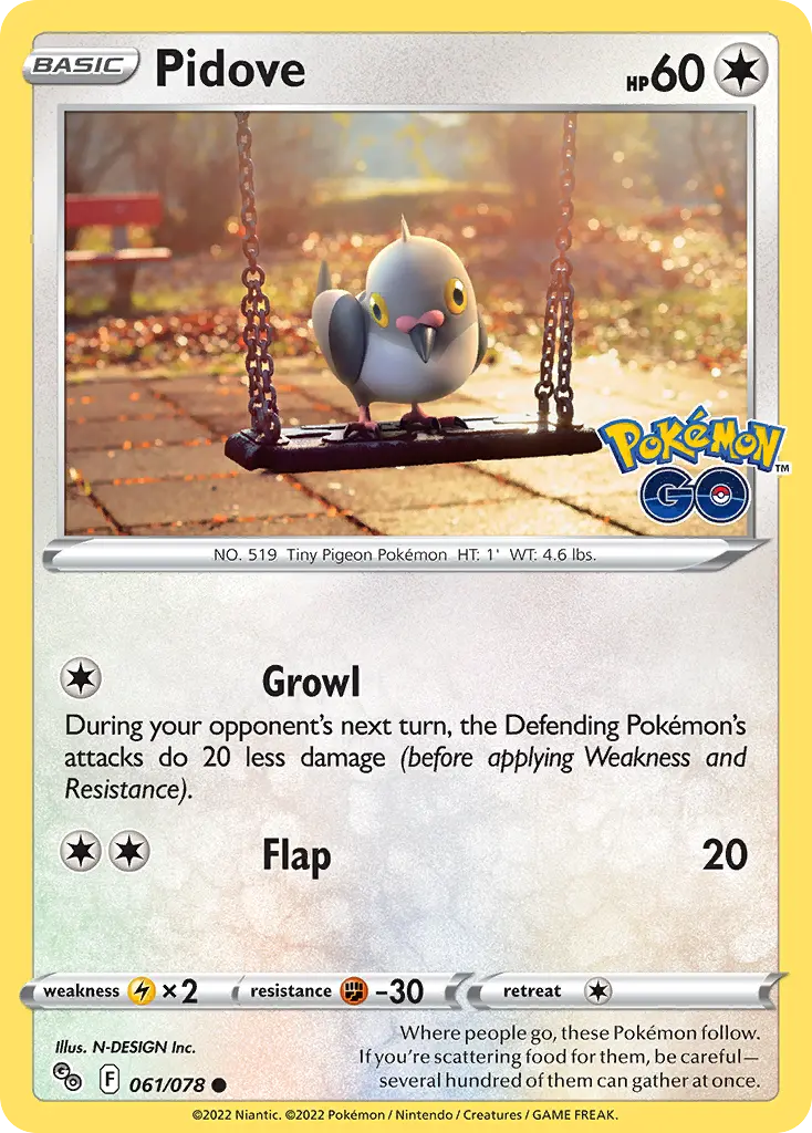 Pidove (Pokémon GO) - Pokémon in TCG Land