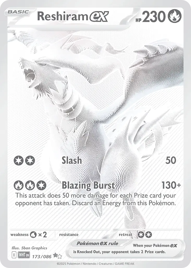 Reshiram ex PKM (White Flare) Pokémon - TCG Land México